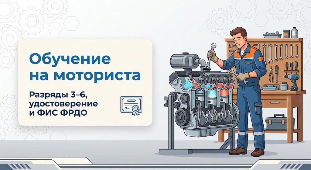 Обучение на моториста с нуля: официальное удостоверение и ФИС ФРДО